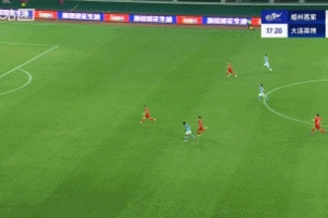職業(yè)生涯首球！18歲楊銘銳冷靜扣過防守低射近角得手 大連1-0梅州